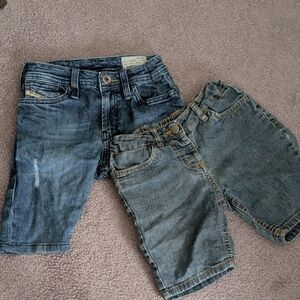 Boys Blue Denim Shorts Pair X 2, 6y & 5y